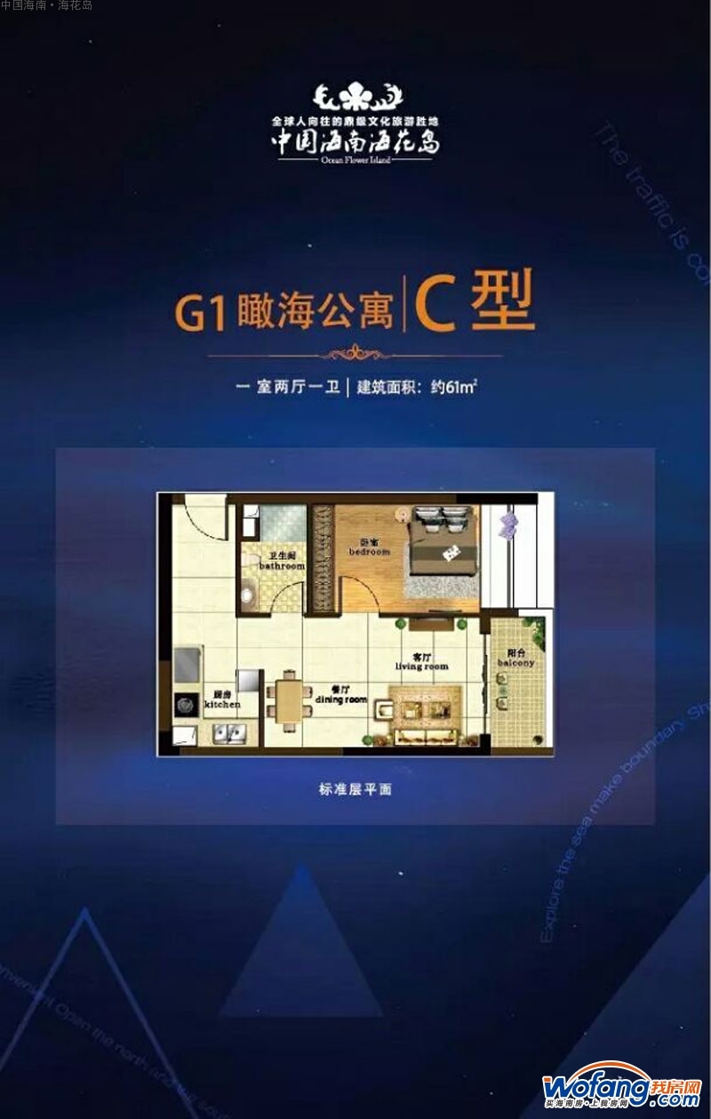 中国海南海花岛g1瞰海公寓c型