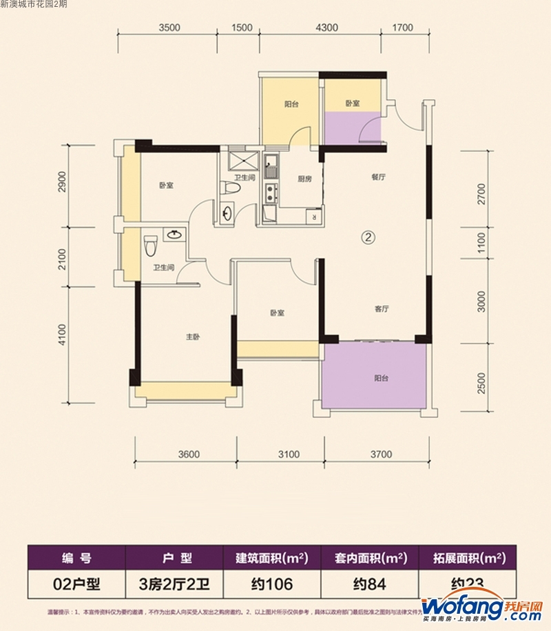 新澳城市花园2期10栋02户型图