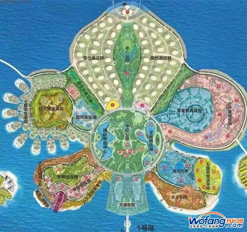 海花岛布局图图片